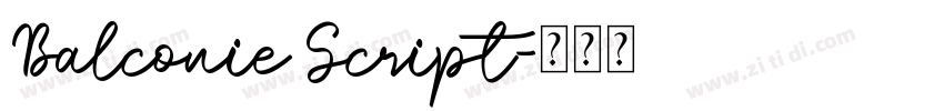 Balconie Script字体转换